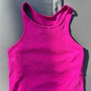 lululemon athletica Fuchsia Ribbed Tank Top